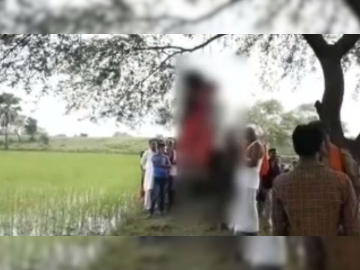  इगुणी गांव में एक पेड़ से लटकता युवक और महिला का शव बरामद किया है.