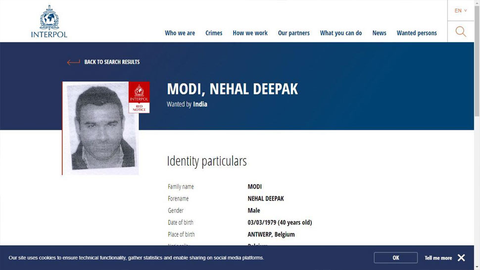PNB घोटाला: नीरव मोदी के भाई के खिलाफ इंटरपोल ने जारी किया रेड कॉर्नर नोटिस