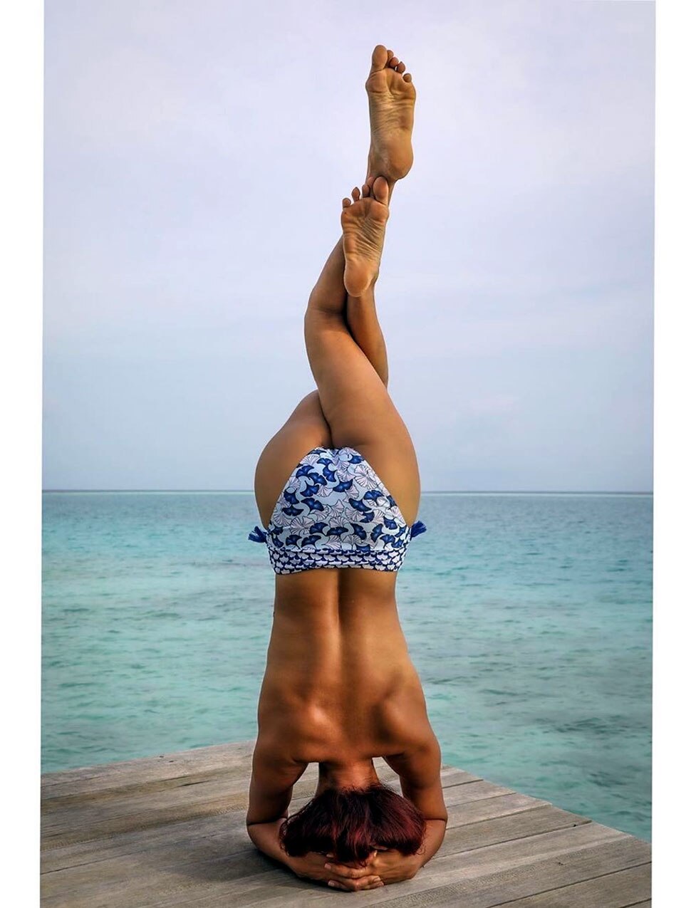 TV Actress Aashka Goradia Shares Topless Photos of her Yoga