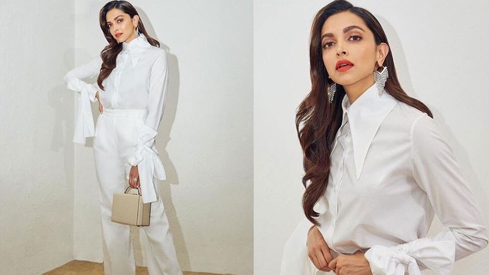 वाइट आउटफिट Deepika Padukone