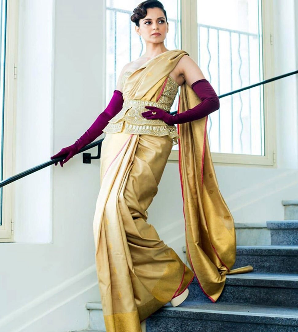 कांस में भी साड़ी Kangana Ranaut