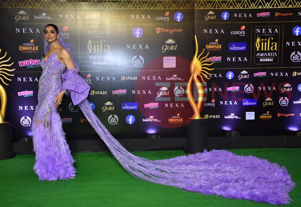 दीपिका और उनकी ट्रेल.. IIFA Awards 2019: Deepika Padukone shahid Kapoor katrina kaif and others at Red Carpet