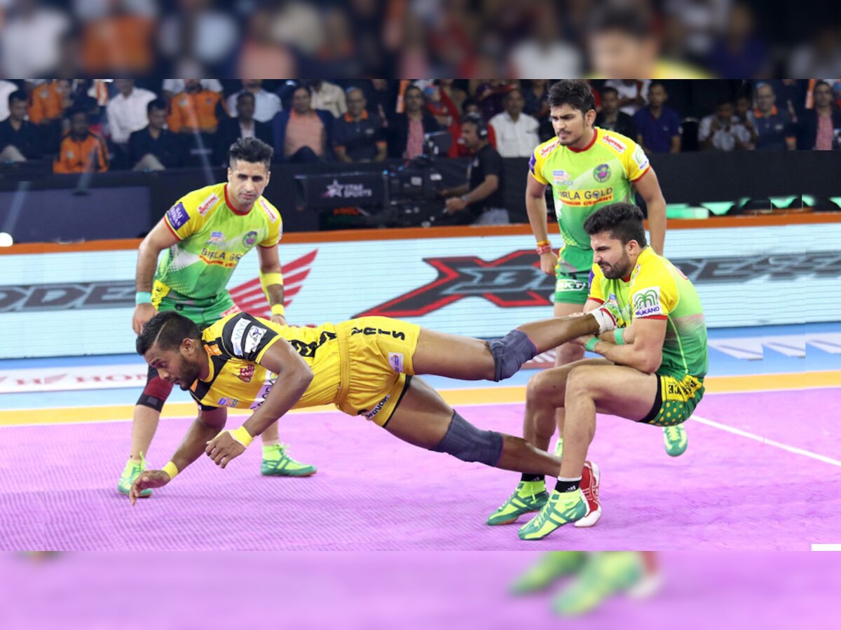 PKL 2019: बराबरी पर रहा तेलुगु और पटना का रोमांचक मैच, 3 प्लेयर्स ने लगाए सुपर 10
