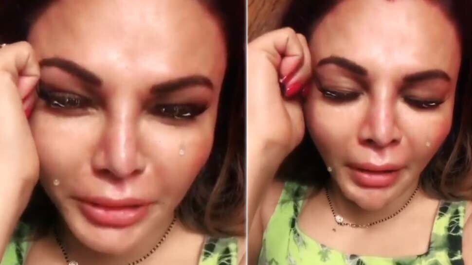 dont miss Rakhi Sawant shared crying video claims her husband ignorned her  viral | VIDEO: पति ने किया इग्नोर तो रो पड़ीं राखी सावंत, सोशल मीडिया पर  बयां किया दर्द | Hindi