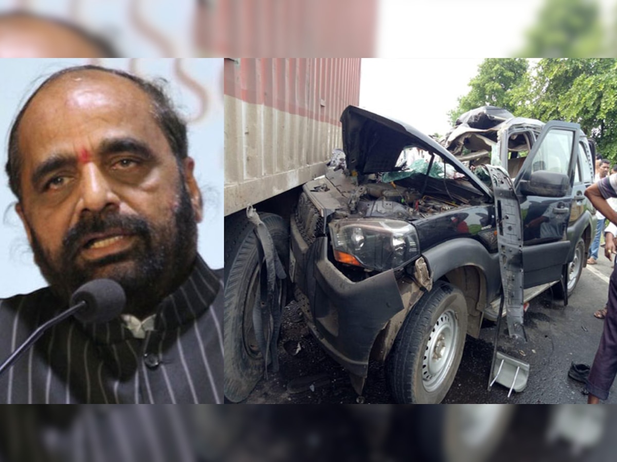 पूर्व केंद्रीय मंत्री हंसराज अहीर के काफिले से टकराया ट्रक, 2 सुरक्षाकर्मियों की मौत