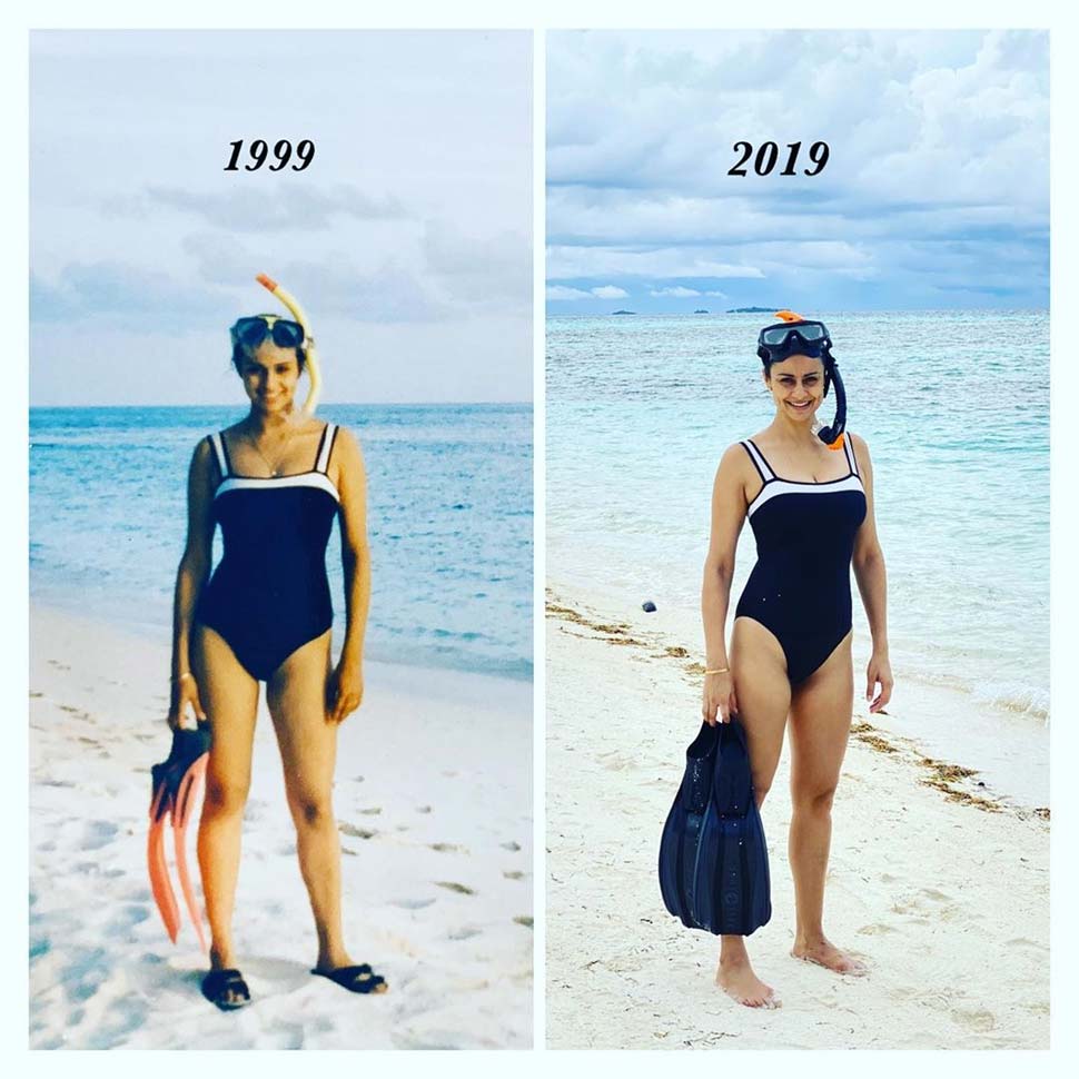 #20yearchallenge: Gul Panag sports 1999 swimsuit on Maldives vacay. Internet says we are impressed