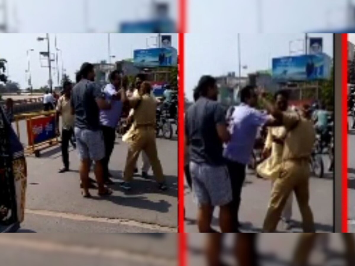 दबंगों ने ट्रैफिक सिपाही की सरेआम की पिटाई