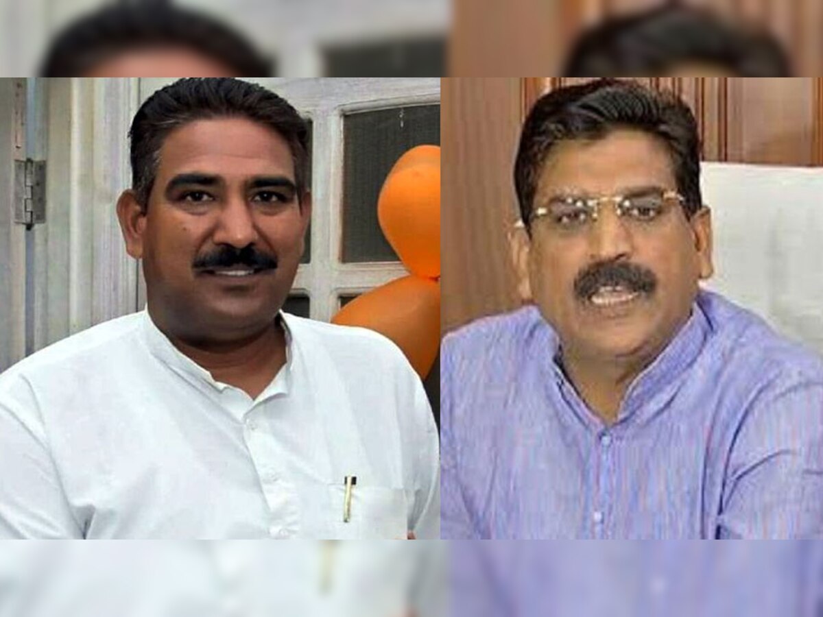 शाहबाद (एससी) सीट से जेजेपी उम्‍मीदवार रामकरण (बाएं) ने अपने प्रतिद्वंदी बीजेपी प्रत्‍याशी और राज्यमंत्री कृष्ण कुमार बेदी (दाएं) को बड़े अंतर से हराया. (फाइल फोटो)