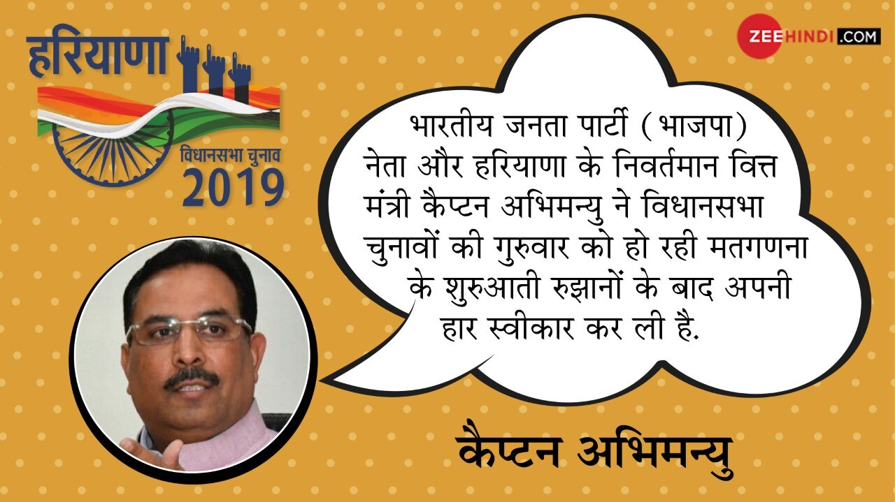 कैप्टन अभिमन्यु assembly election 2019