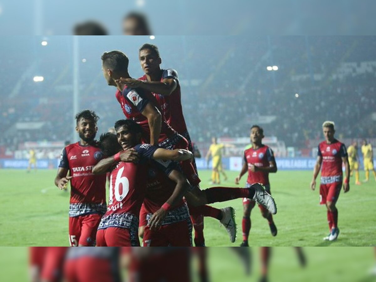 जमशेदपुर  के लिए फारुख, अनिकेत और कास्टेल ने गोल गिए. (फोटो : Twitter/@JamshedpurFC)