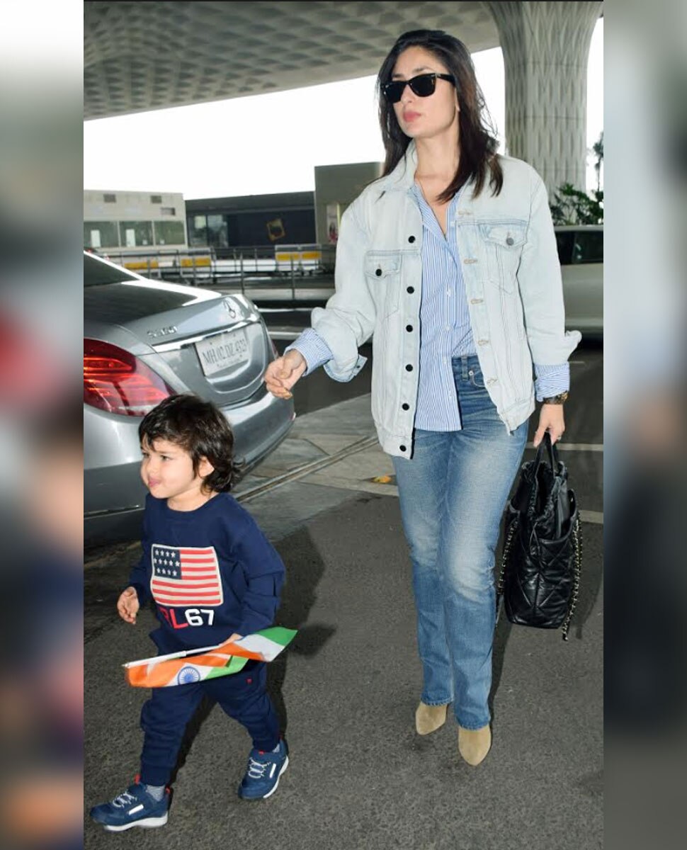 दूर भागे Kareena Kapoor Khan spotted at the Airport with Taimur Ali Khan