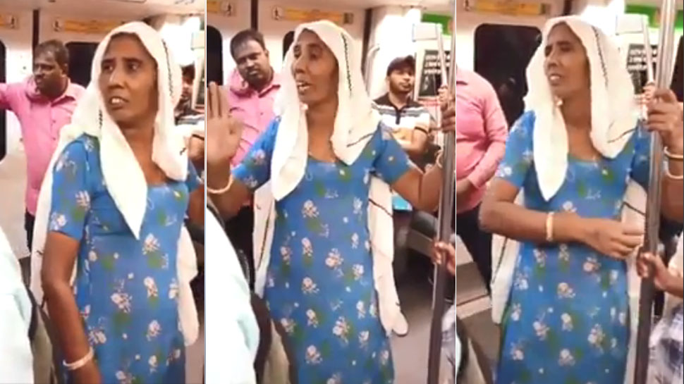 VIDEO: मेट्रो में कपल की हरकत देख भड़क गईं 'ताई', ठेठ भाषा में यूं लगाई लताड़