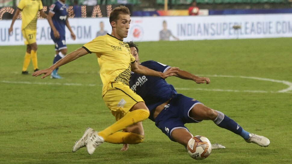 ISL-6: चेन्नइयन ने हैदराबाद को चौंकाया, इंजुरी टाइम में हुए गोल से जीता पहला मैच