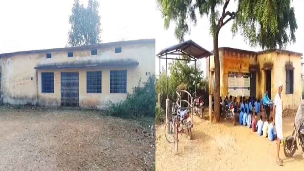 अजब MP का गजब स्कूल, बिल्डिंग के बावजूद पेड़ के नीचे पढ़ने को मजबूर हैं बच्चे, जानिए पूरा मामला