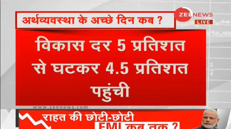आर्थिक मोर्चे पर बुरी खबर! दूसरी तिमाही में विकास दर 5 से घटकर 4.5% रही