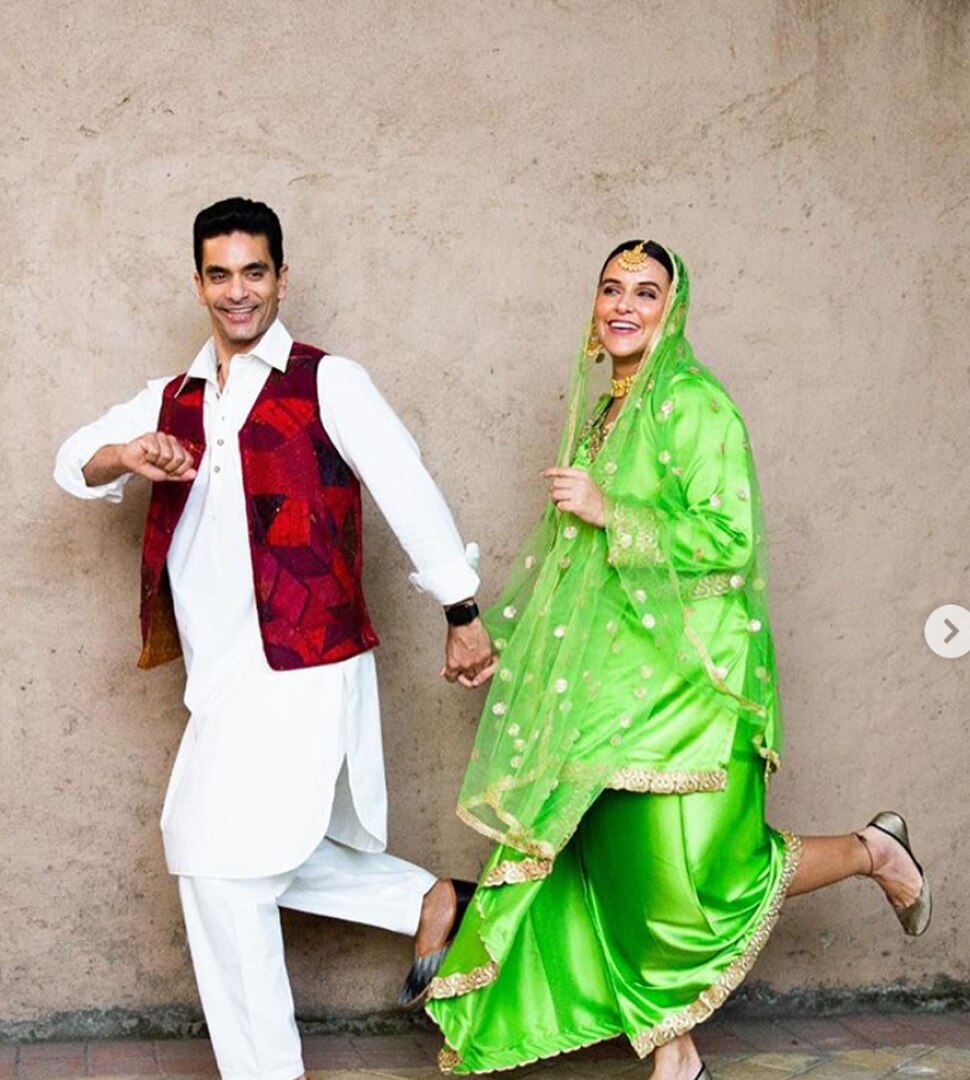 'दिलवाले दुल्हनियां ले जाएंगे' के राज-सिमरन बने नेहा-अंगद Neha Dhupia