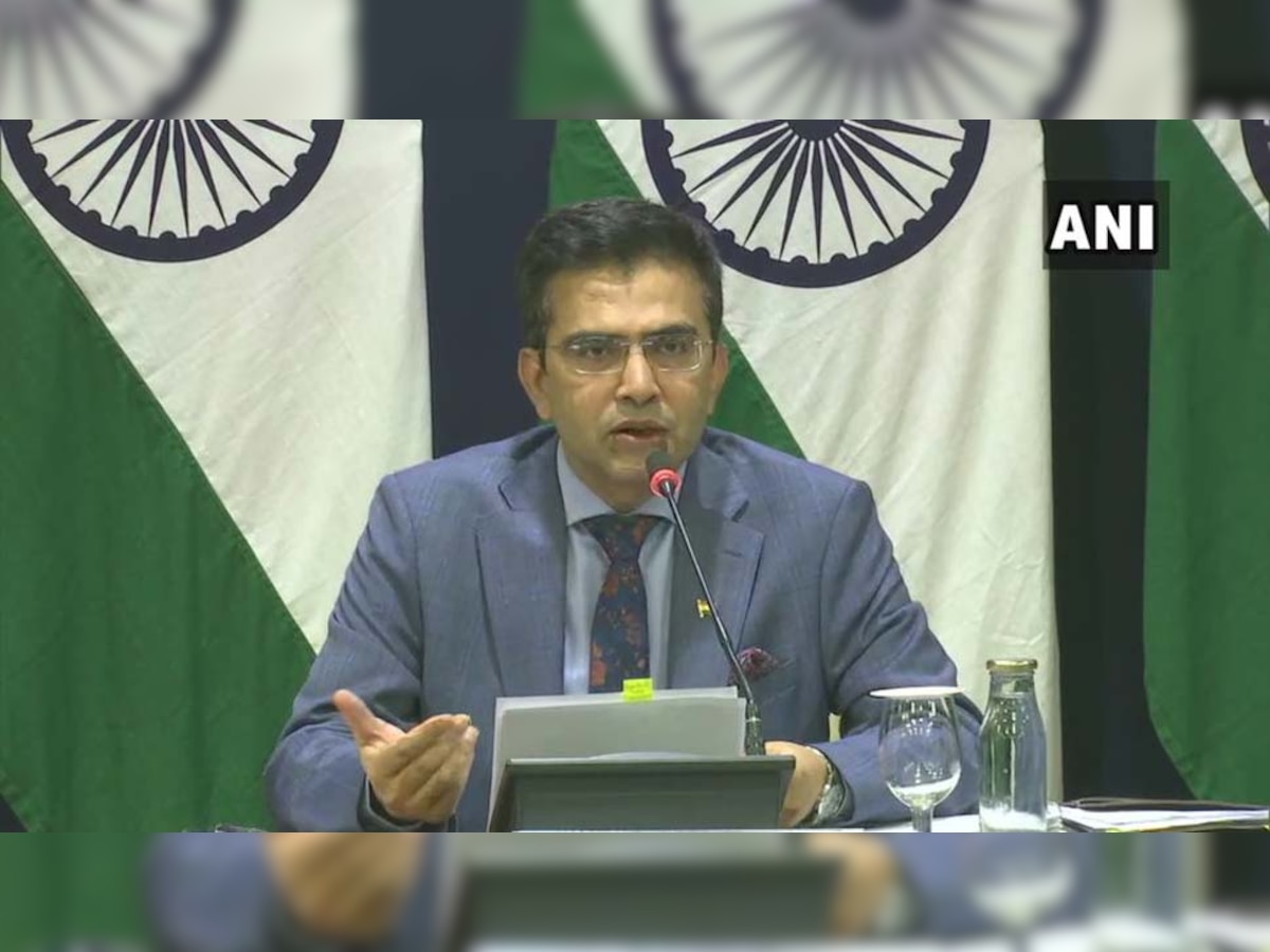 विदेश मंत्रालय के प्रवक्ता रवीश कुमार ने संशोधित नागरिकता कानून पर प्रेस कॉन्फ्रेंस की..फोटो साभार: ANI