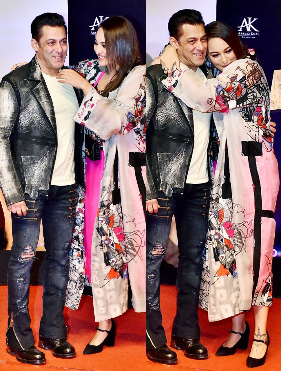इस अंदाज में मिले सलमान और सोनाक्षी Salman Khan And Sonakshi Sinha etc At DABANGG 3 Special Screening at PVR juhu
