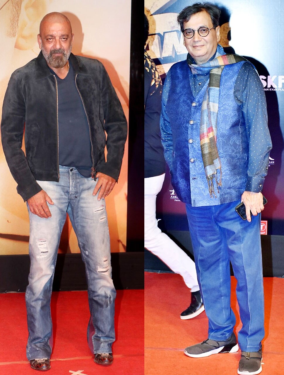 संजय दत्त और सुभाष घई Salman Khan And Sonakshi Sinha etc At DABANGG 3 Special Screening at PVR juhu