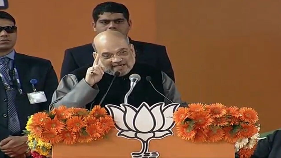 अमित शाह ने साधा निशाना, &#039;केजरीवाल जी दिल्ली के लिए क्या किया जरा यह बताइए&#039;