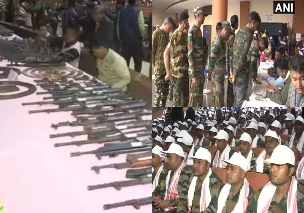 असम में सोनोवाल सरकार की बड़ी सफलता, हथियारों समेत 644 उग्रवादियों का समर्पण 