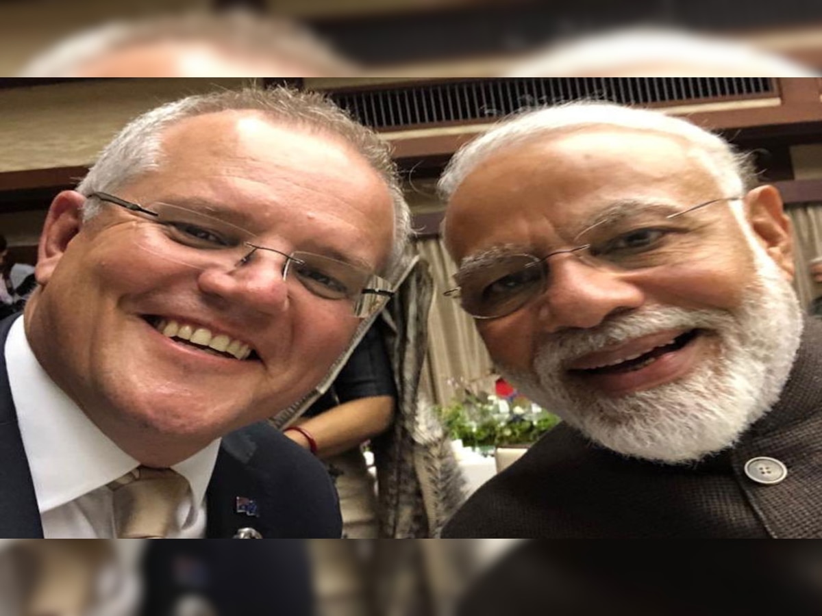 ऑस्ट्रेलिया के पीएम स्कॉट मॉरिसन और भारत के पीएम नरेंद्र मोदी (फाइल फोटो)