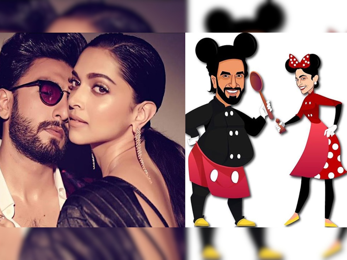 Ranveer Singh और Deepika Padukone पर छाया डिज्नी फीवर, बन गए मिनी और मिकी माउस