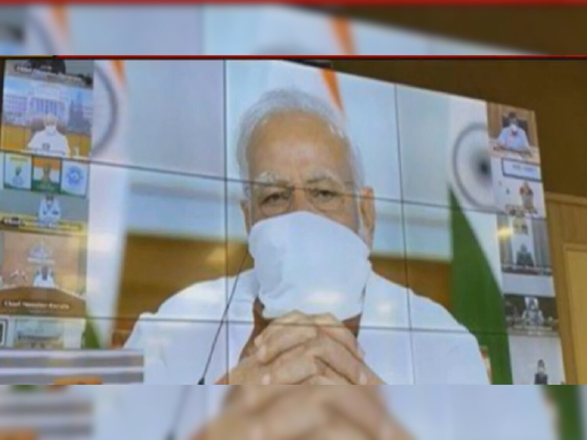 PM मोदी की सभी रियासतों के वज़ीरे आला के साथ मीटिंग जारी, सभी ने पहना मास्क