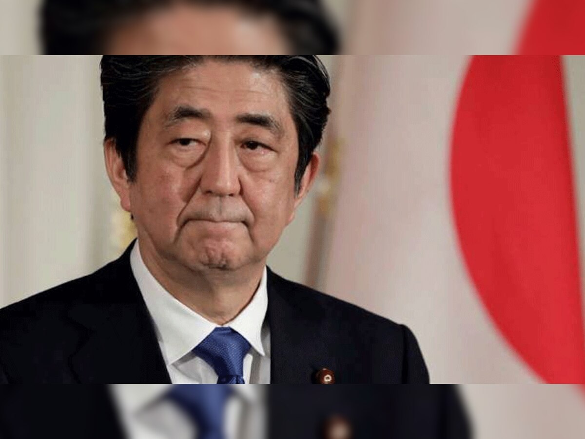 जापान के प्रधानमंत्री शिंजो आबे का फाइल फोटो।