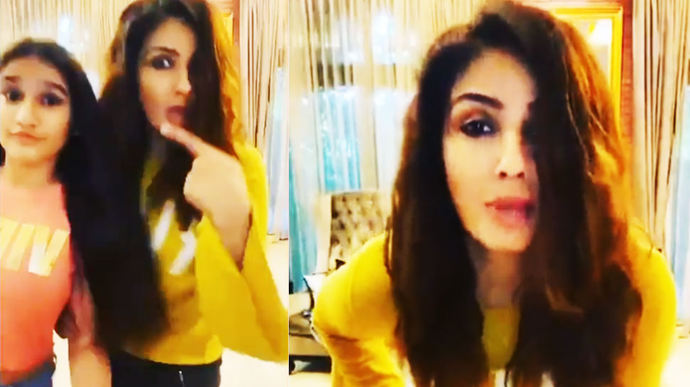 Raveena Tandon Tik Tok video with daughter Rasha Thadani watch 