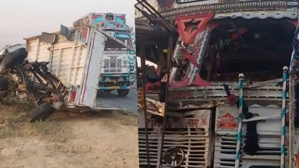 इटावा में पिकअप और ट्रक के दरमियान भयानक हादसा, 6 किसानों की मौत इटावा में पिकअप और ट्रक के दरमियान भयानक हादसा, 6 किसानों की मौत