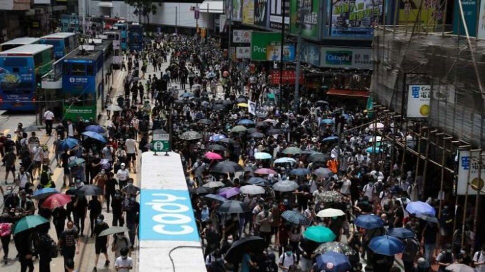 चीन के खिलाफ प्रदर्शन Protest against China