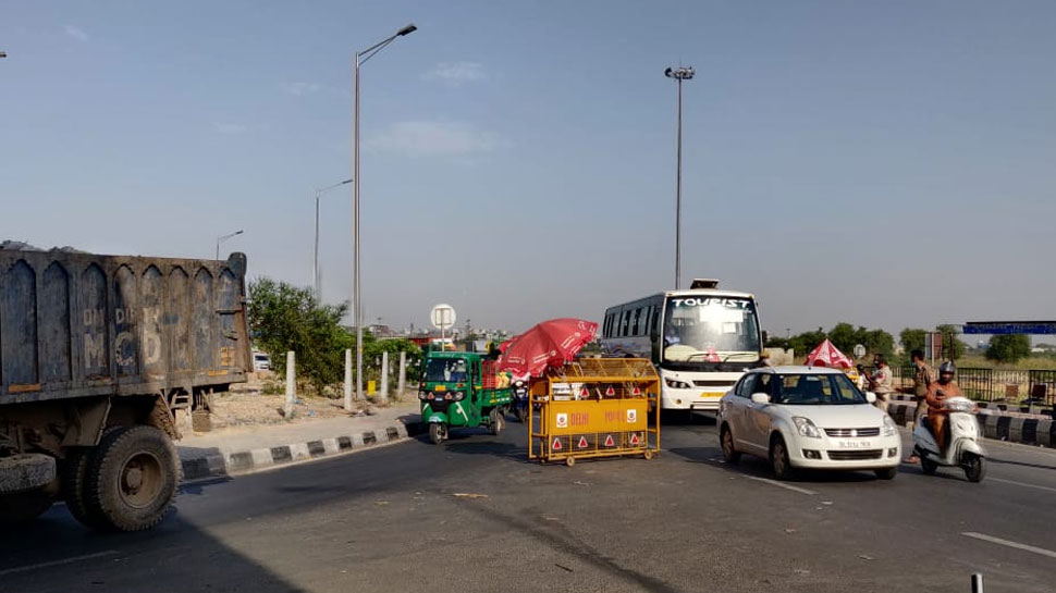 नेशनल हाईवे 24 पर वाहनों की लंबी कतार Delhi-Ghaziabad seal again