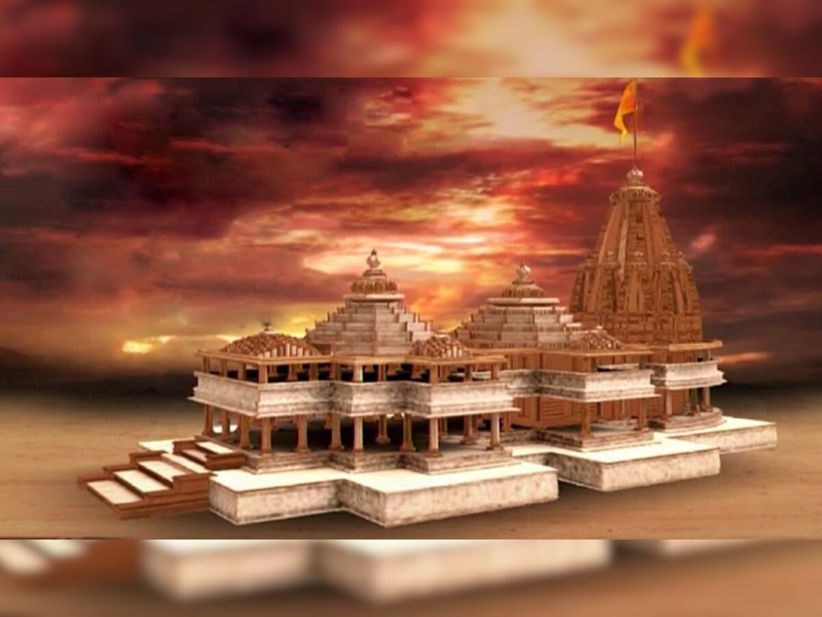 विश्व हिंदू परिषद का राम मंदिर मॉडल.