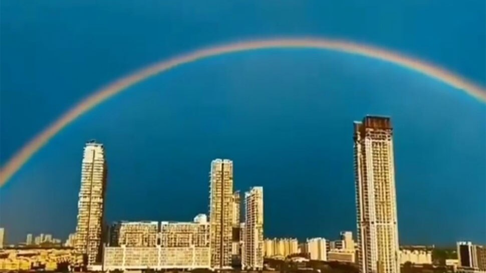 कब बनता है इंद्रधनुष rainbow in delhi sky