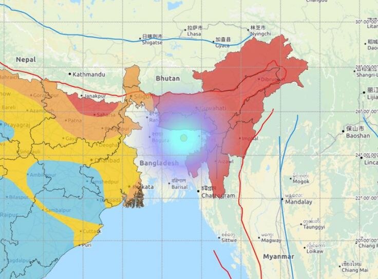 भारत में बांग्लादेश से सटी सीमा पर आया भूकंप, मेघालय तक लगे भूकंप के झटके