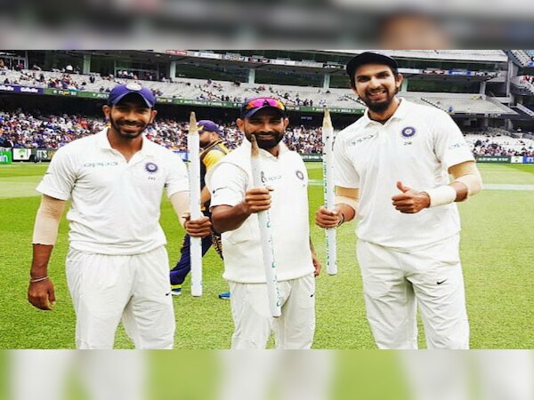 भारतीय तेज गेंदबाज जसप्रीत बुमराह, मोहम्मद शमी और इशांत शर्मा.