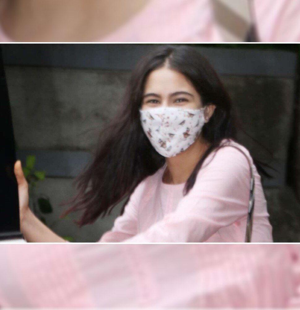 सारा अली खान का पिंक आउटफिट शानदार है Sara is in pink outfit