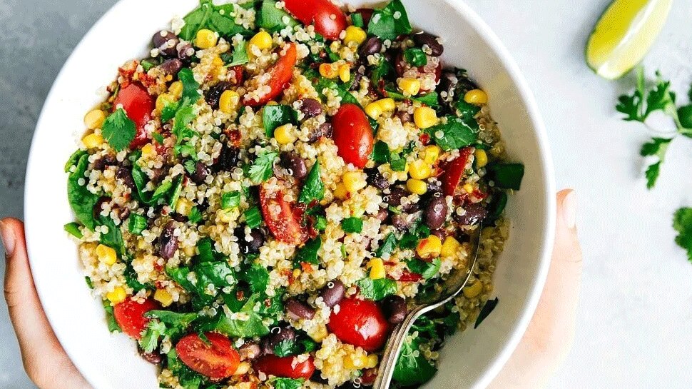 Quinoa Salad can be a good breakfast, lunch or dinner, try this Recipe