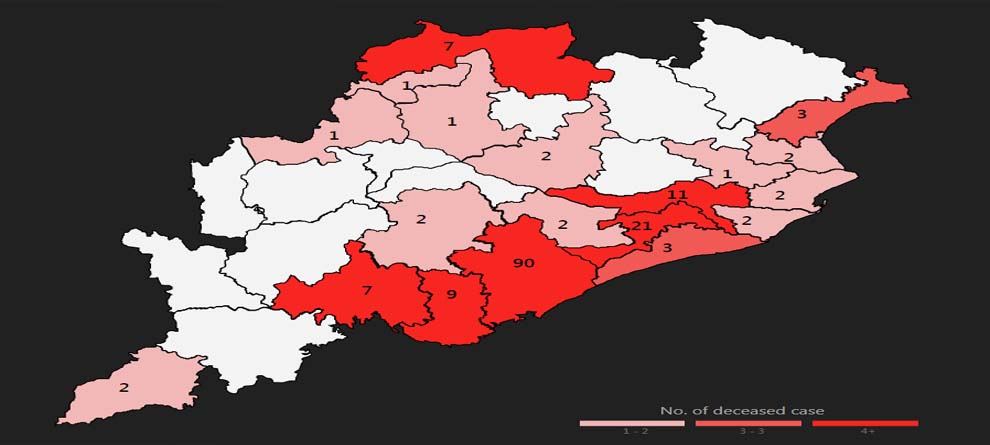 ରାଜ୍ୟରେ କୋରୋନା ଜନିତ ମୃତ୍ୟୁ: ଗଞ୍ଜାମରେ ଶତକ ମୁହାଁ, ସମ୍ବଲପୁରରେ ପ୍ରଥମ ରାଜ୍ୟରେ କୋରୋନା ଜନିତ ମୃତ୍ୟୁ: ଗଞ୍ଜାମରେ ଶତକ ମୁହାଁ, ସମ୍ବଲପୁରରେ ପ୍ରଥମ