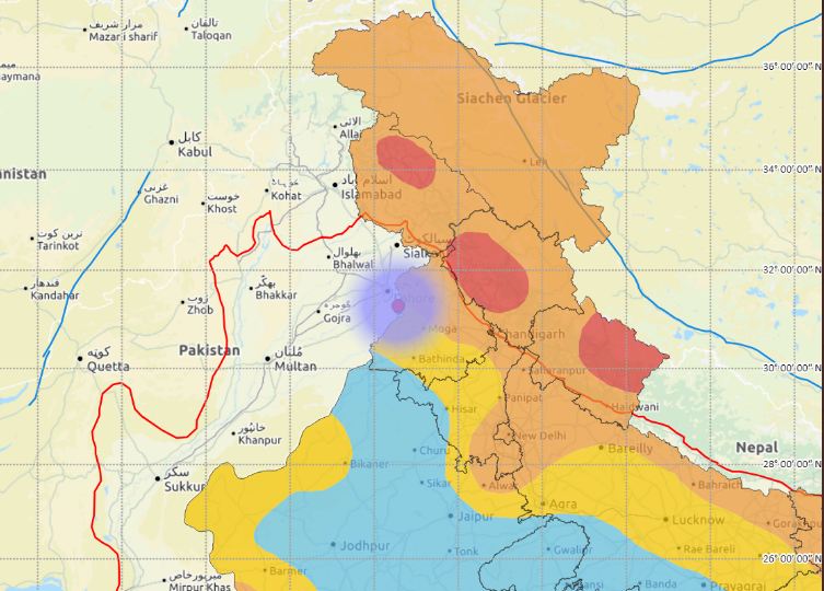 भूकंप से कांपी पंजाब की धरती, 3.1 तीव्रता के लगे झटके