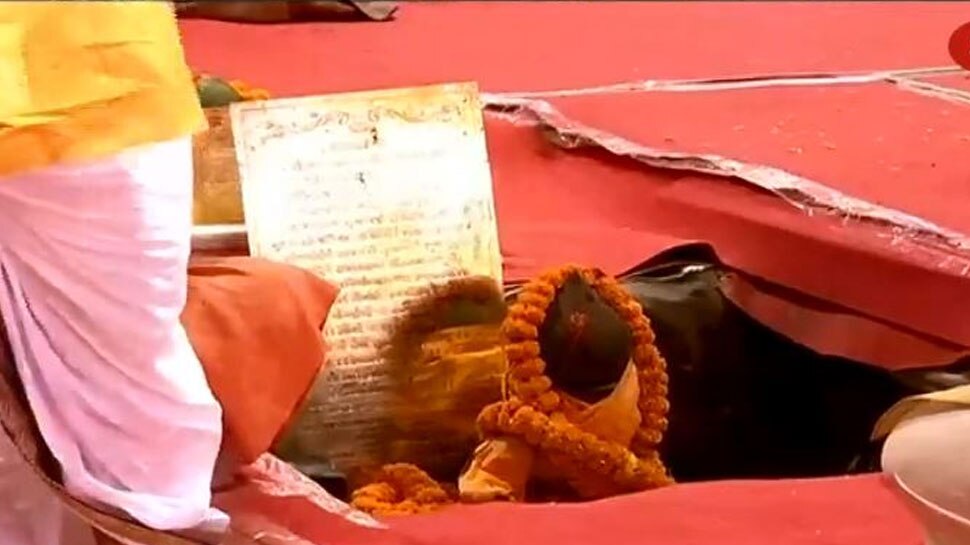 राम मंदिर की आधारशिला की तस्वीर
