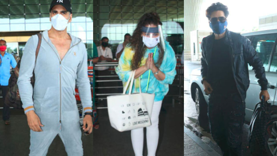 Akshay Kumar leaves for UK with team of film 'Bell Bottom', see Airport LOOK