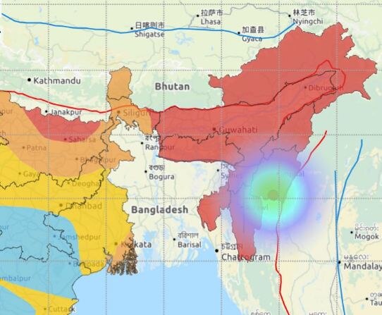 मणिपुर के मोइरंग में भूकंप के झटके, 4.0 रही तीव्रता