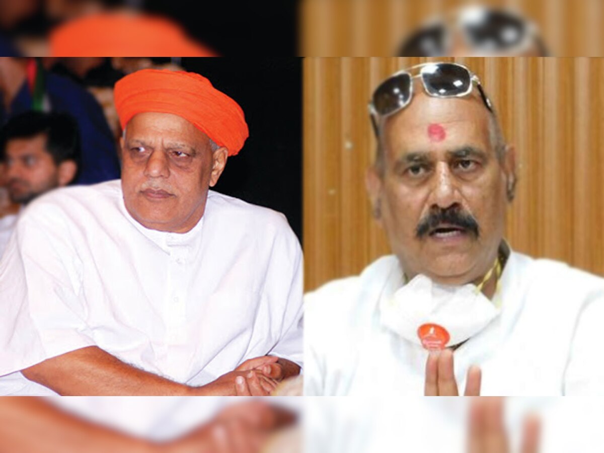 बलिया के भाजपा सांसद वीरेंद्र सिंह मस्त (L) और ज्ञानपुर के विधायक विजय मिश्रा (R).