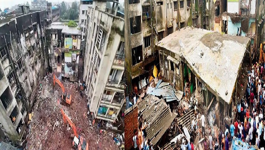 Bhiwandi building collapse: इमारत के मलबे में मिल रहे शव, 40 से ज्यादा मौतें