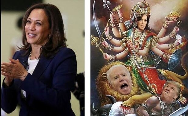 Kamala Harris को उनकी भतीजी ने दिखाया मां दुर्गा, हिंदू समुदाय नाराज