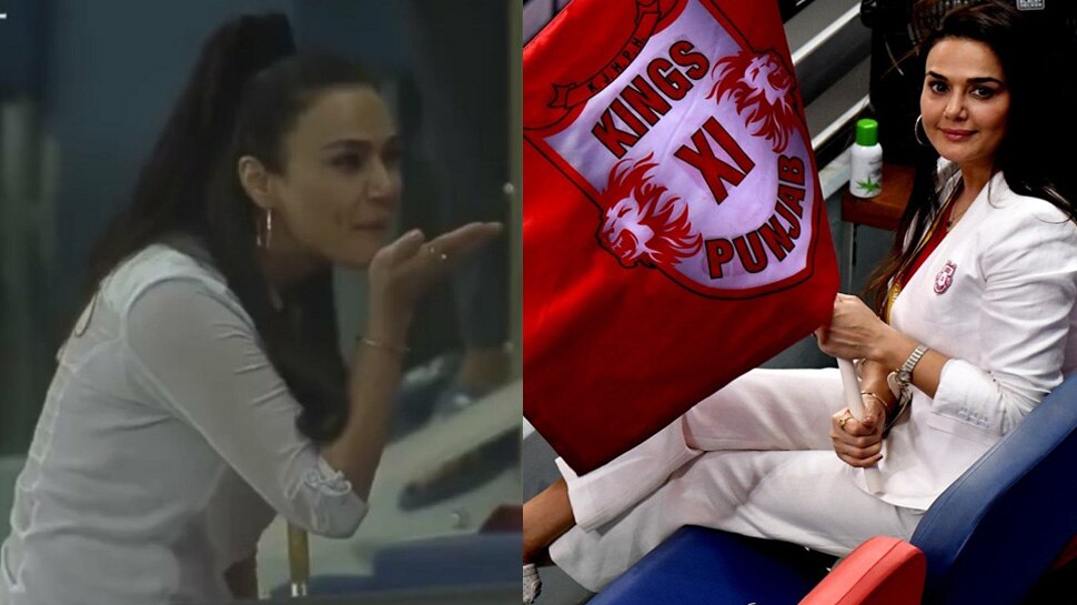 IPL 2020 KXIP vs SRH: प्रीति जिंटा के Flying Kiss ने इंटरनेट पर लगाई आग