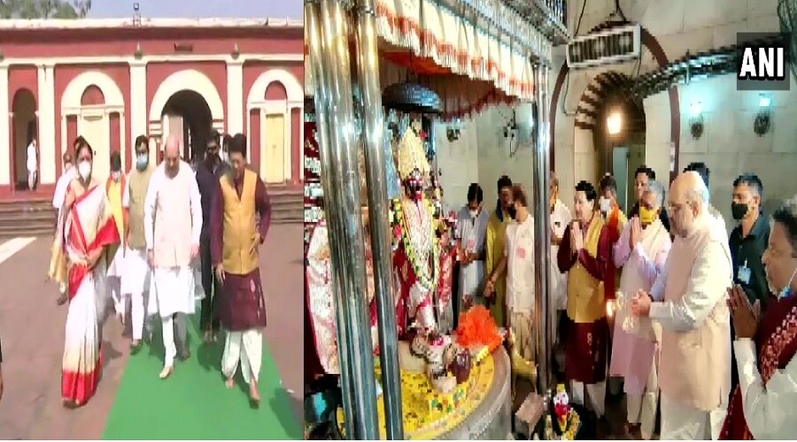 West Bengal: अमित शाह पहुंचे दक्षिणेश्वर मंदिर, 200 प्लस सीटें जीतने का लक्ष्य