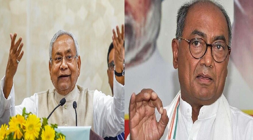 दिग्विजय ने Nitish को महागठबंधन में आने का दिया न्यौता, हाथ जोड़कर कही ये बात